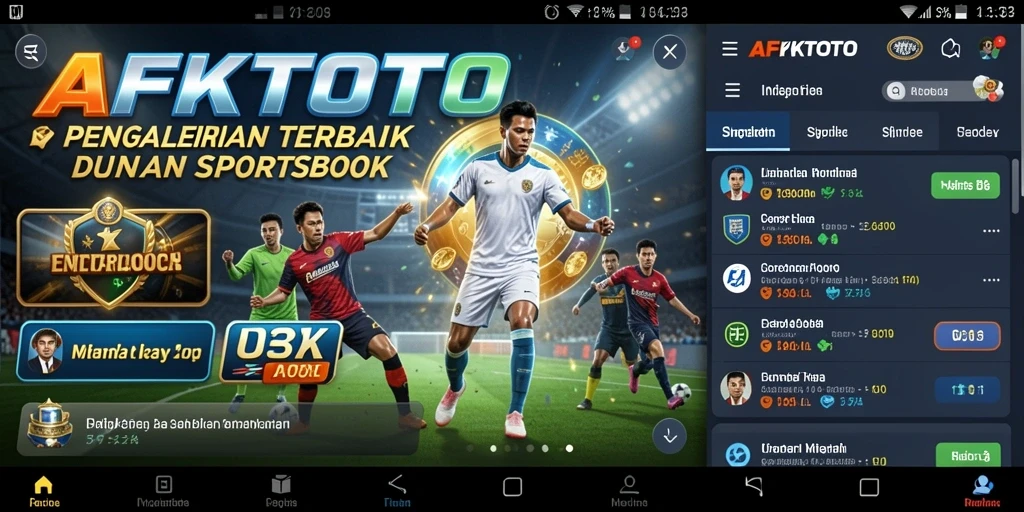 Tampilan utama AFKTOTO dengan antarmuka yang menarik.