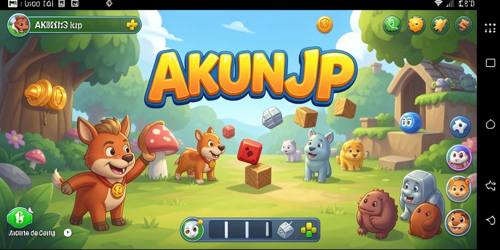 Tampilan gameplay seru dari game Puzzle AKUNJP.