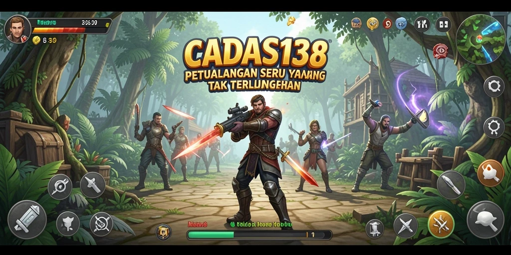 Tampilan gameplay seru di dunia petualangan yang menakjubkan.