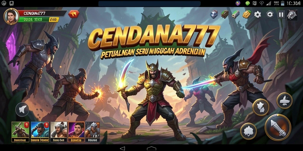 Tampilan gameplay dari CENDANA777 yang menampilkan aksi petualangan yang mendebarkan.