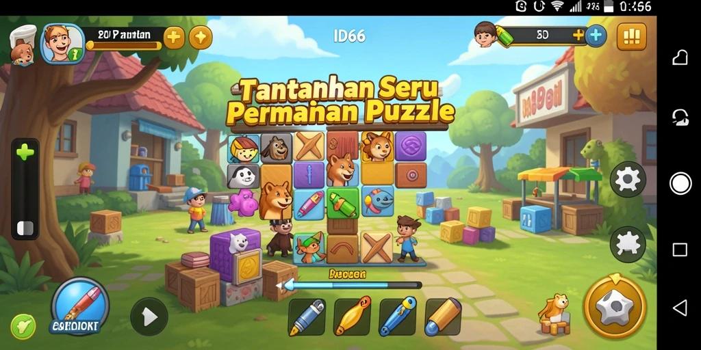 Tampilan gameplay ID66 yang menarik dan penuh tantangan Puzzle.