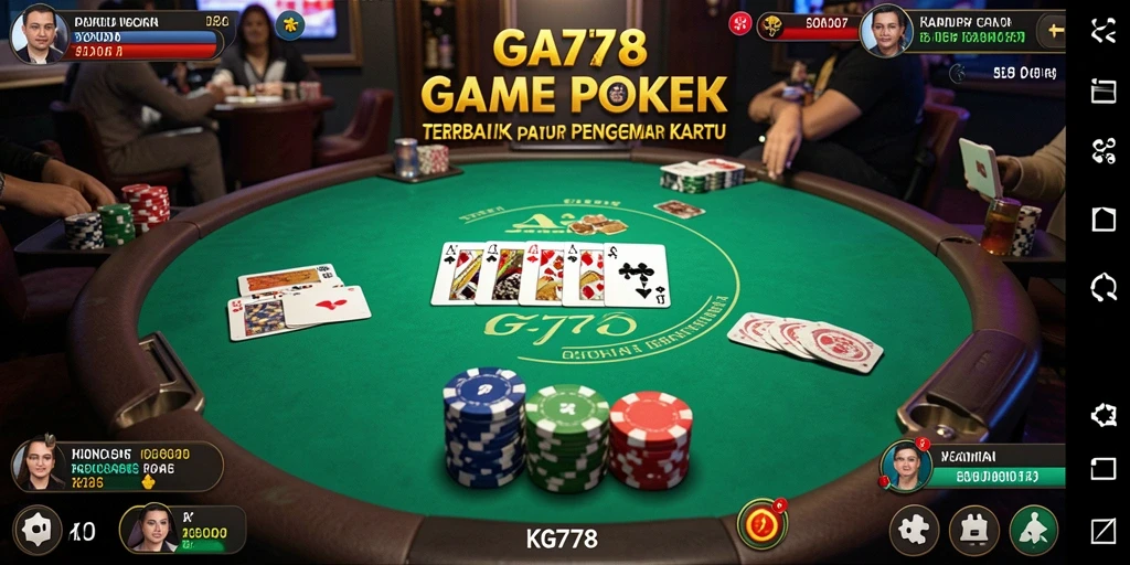 Tampilan gameplay menarik di KG778 dengan aksi poker yang seru.
