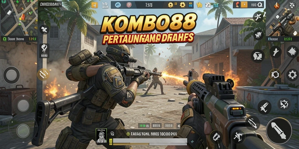 Gameplay KOMBO88 yang seru dengan aksi tembak-menembak mendebarkan.