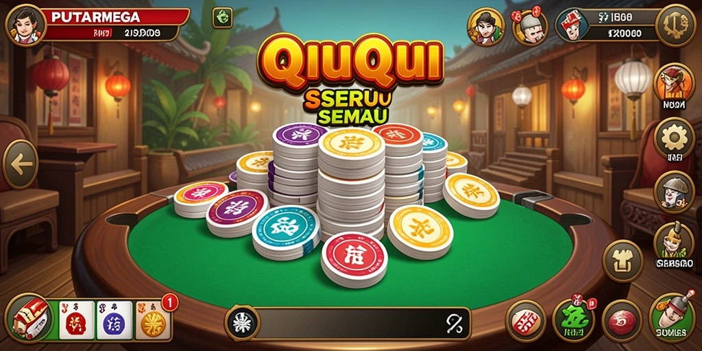 Tampilan gameplay seru dalam PUTARMEGA dengan fitur QiuQiu