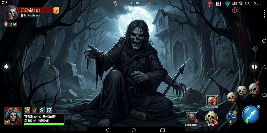 Screenshot REMI101 menampilkan suasana kelam penuh ketegangan.