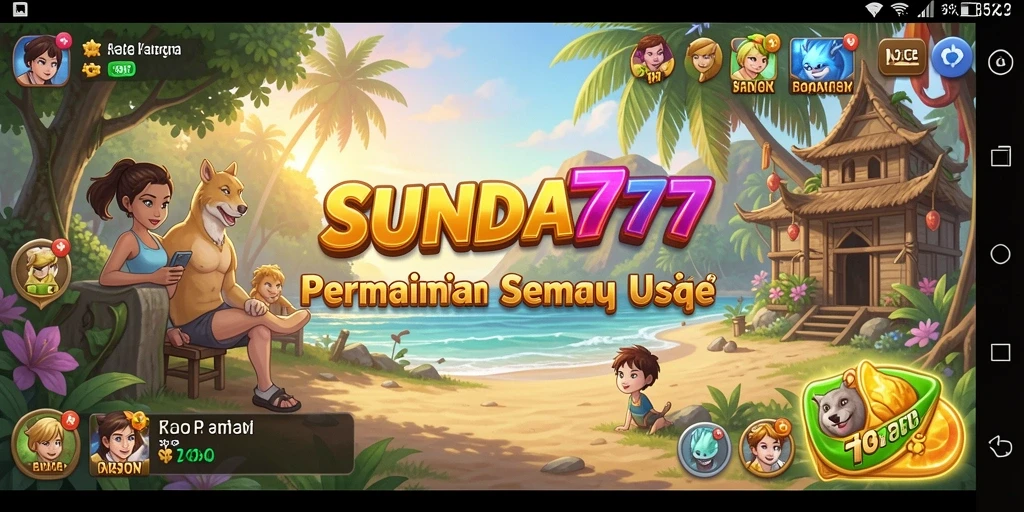 Screenshot utama menunjukkan tampilan gameplay <strong>SUNDA777</strong> yang menarik dan menghibur.